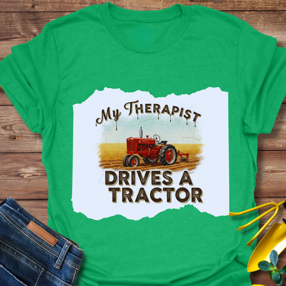 Drives A Tractor T-Shirt product image 4