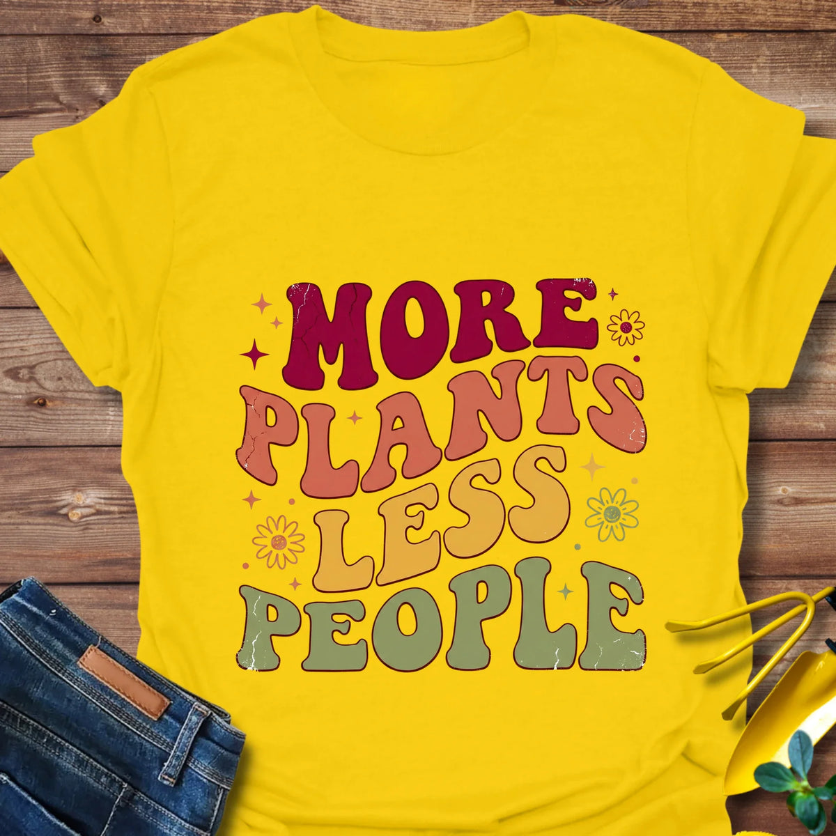 More Plants Less People T-Shirt product image 2