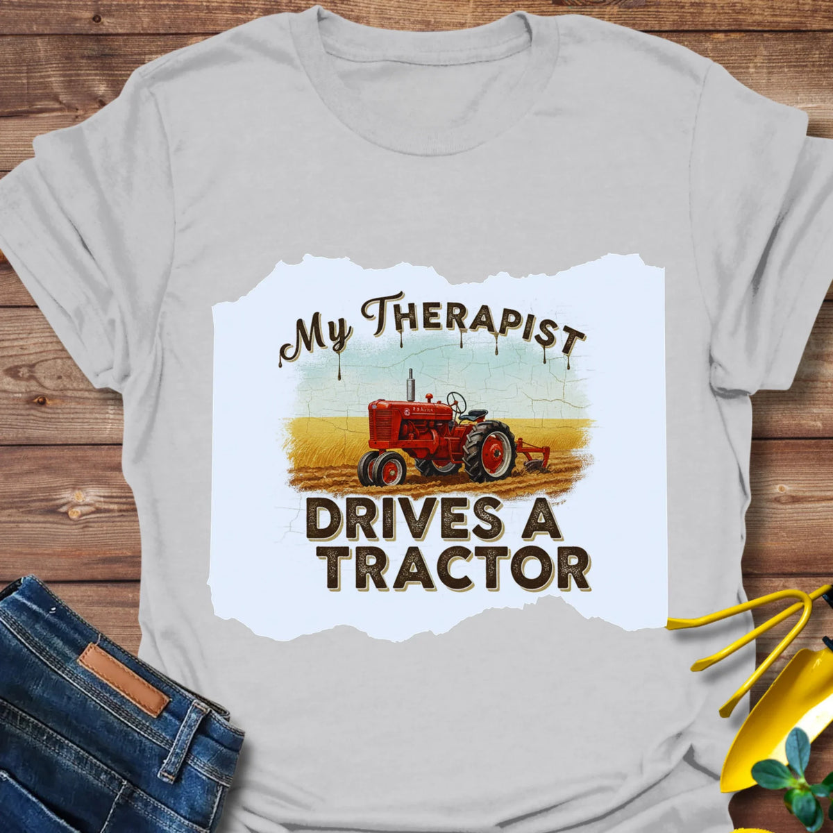 Drives A Tractor T-Shirt product image 5