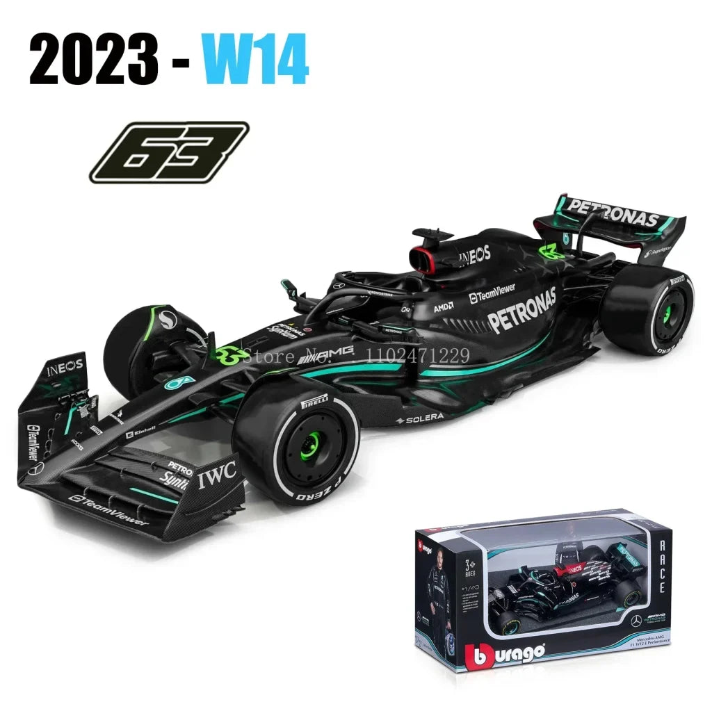 Bburago 1:43 Mercedes-AMG Petronas F1 Team W14 2023 #44 Hamilton #63 George Russell Alloy Car Die Cast