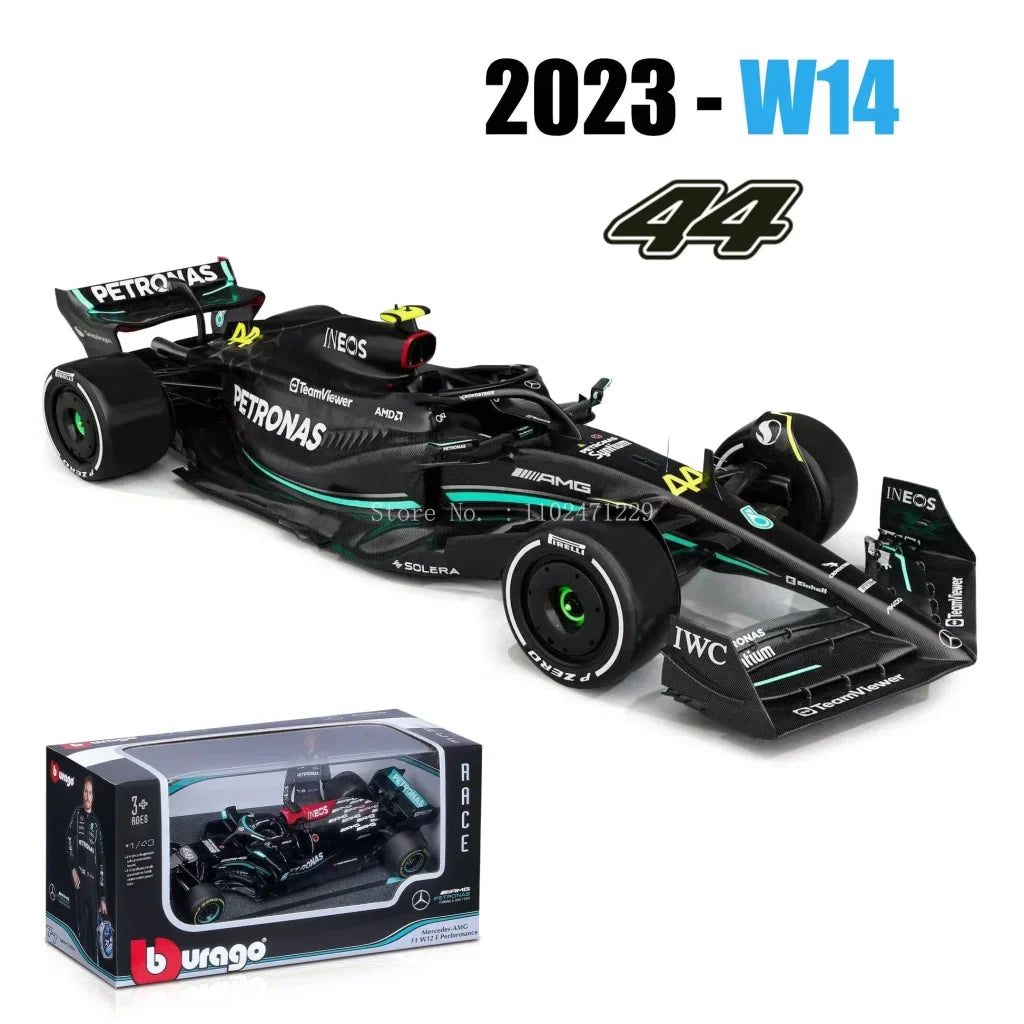 Bburago 1:43 Mercedes-AMG Petronas F1 Team W14 2023 #44 Hamilton #63 George Russell Alloy Car Die Cast