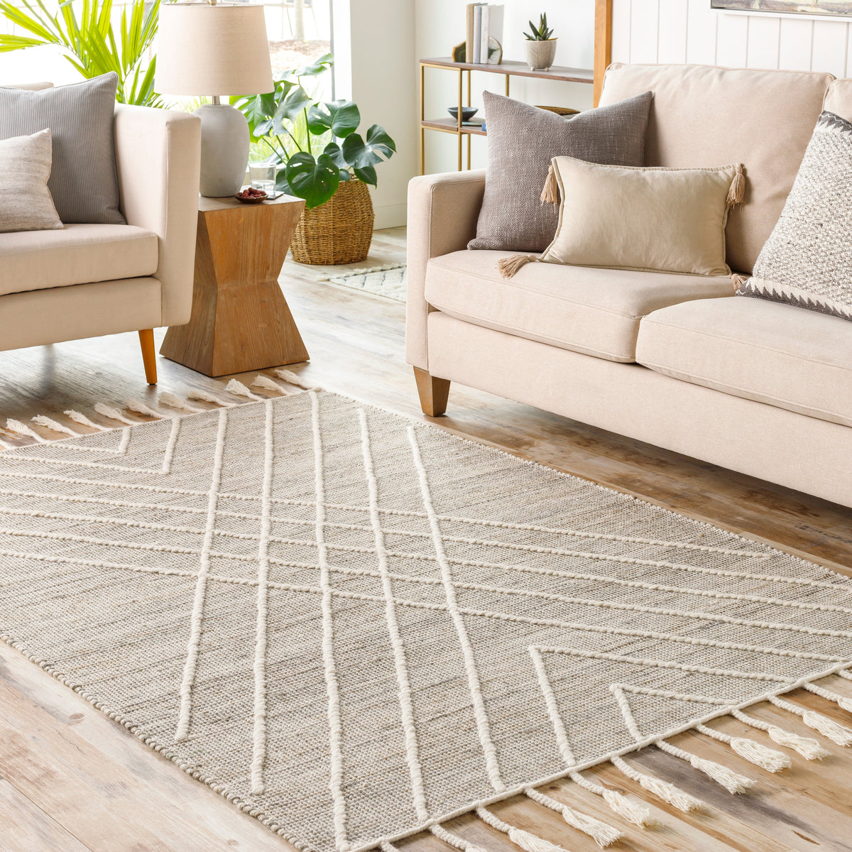Timber Rug in Taupe
