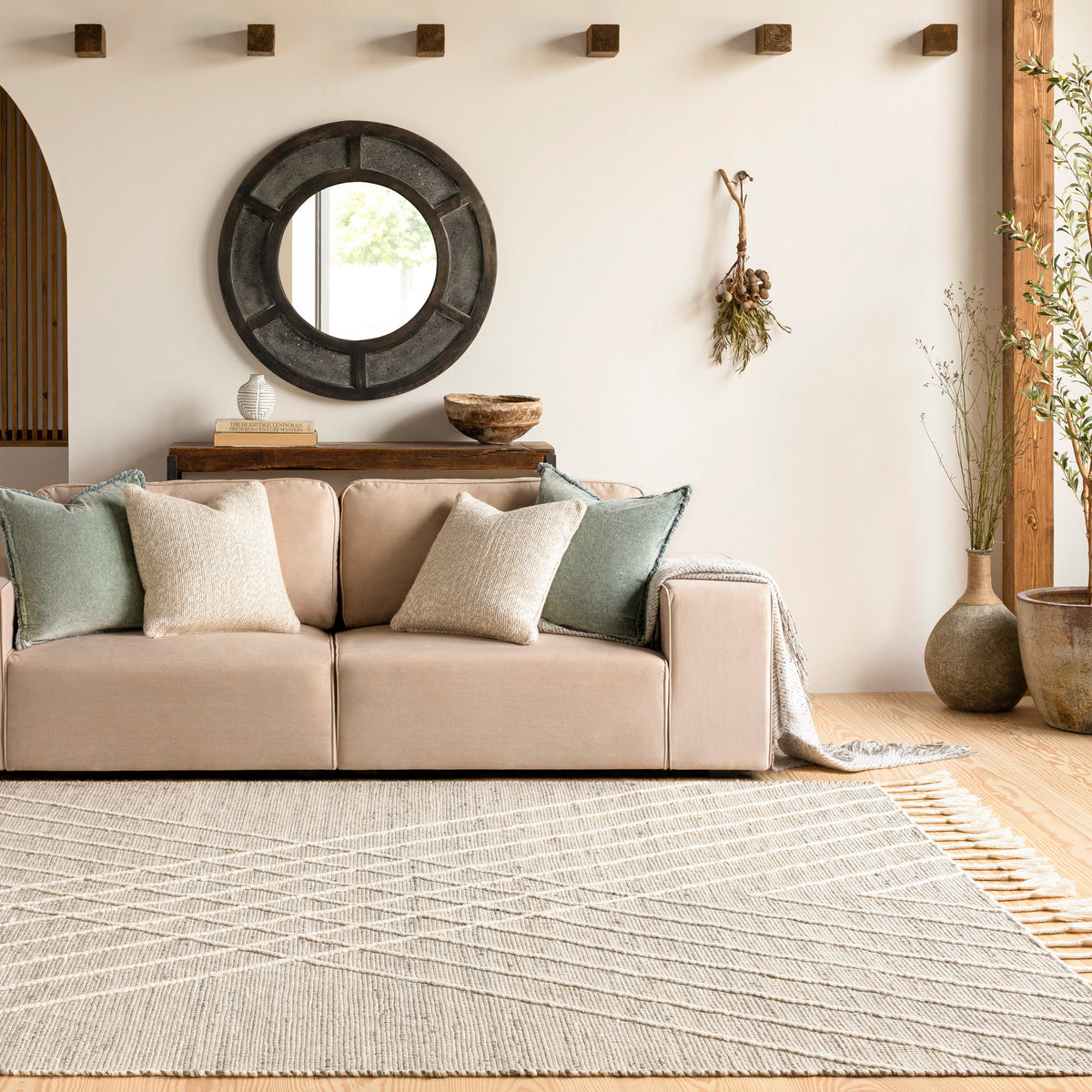 Timber Rug in Taupe