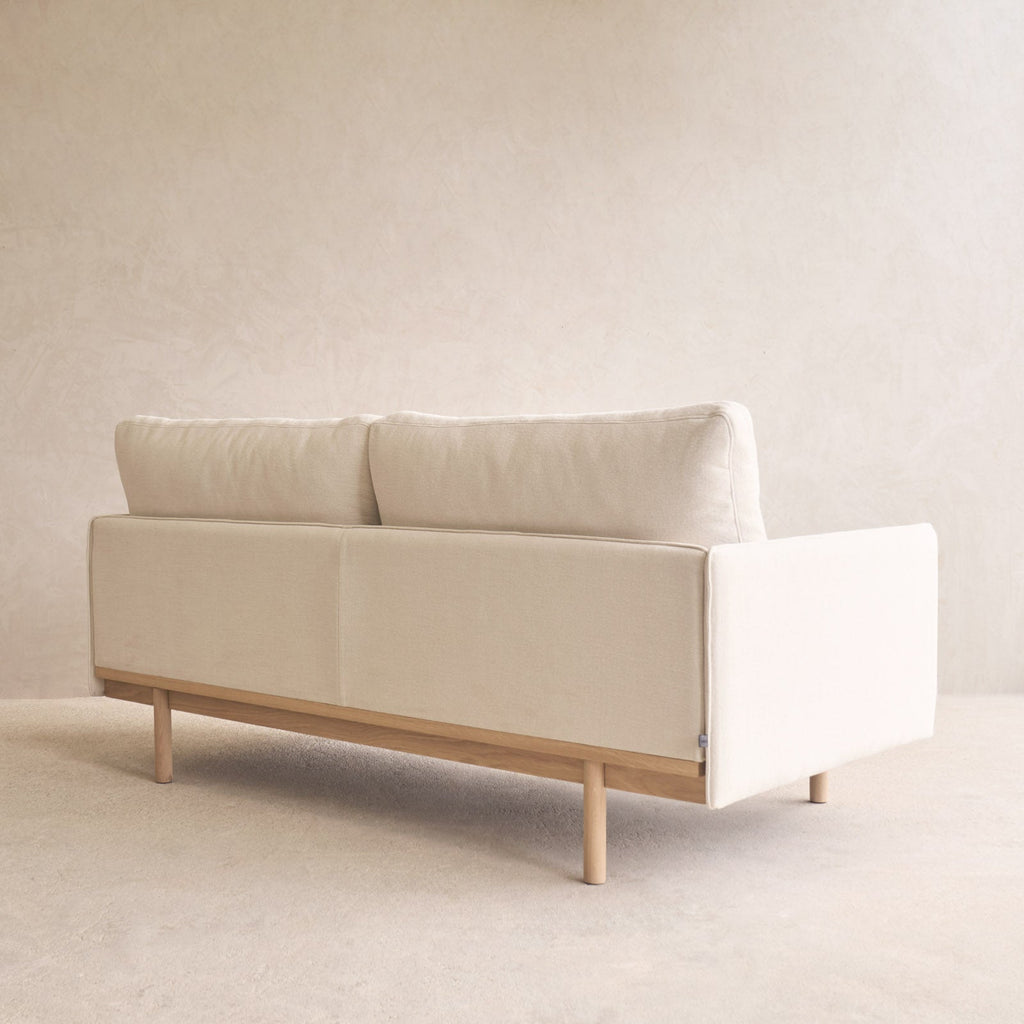 Pensive 2 Seater Fabric Sofa | Blonde Oak - Eva