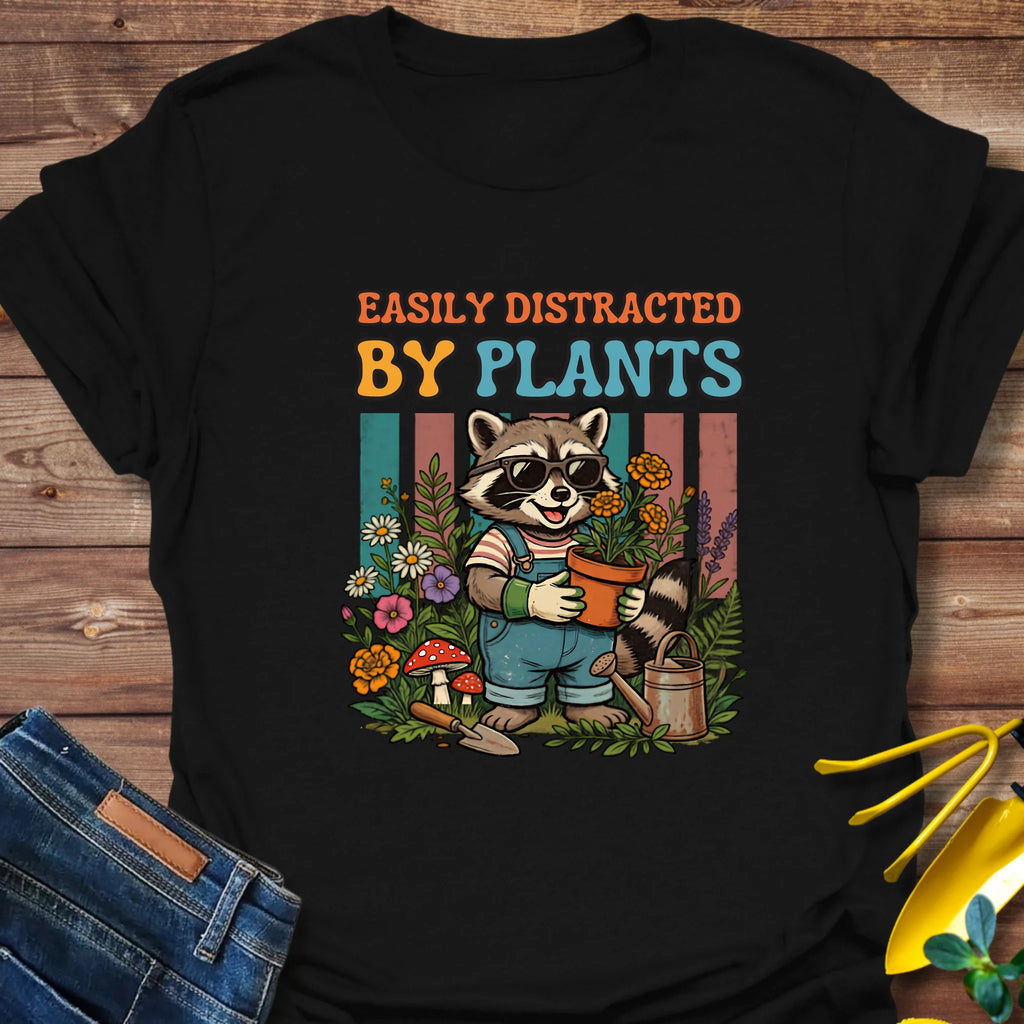 Raccoon Distracted By Plants T-Shirt product image 1
