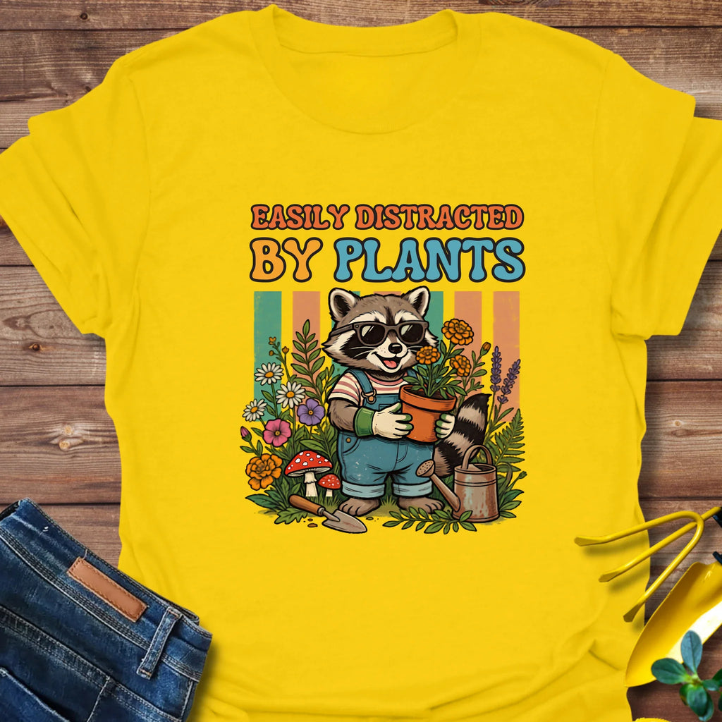 Raccoon Distracted By Plants T-Shirt product image 2