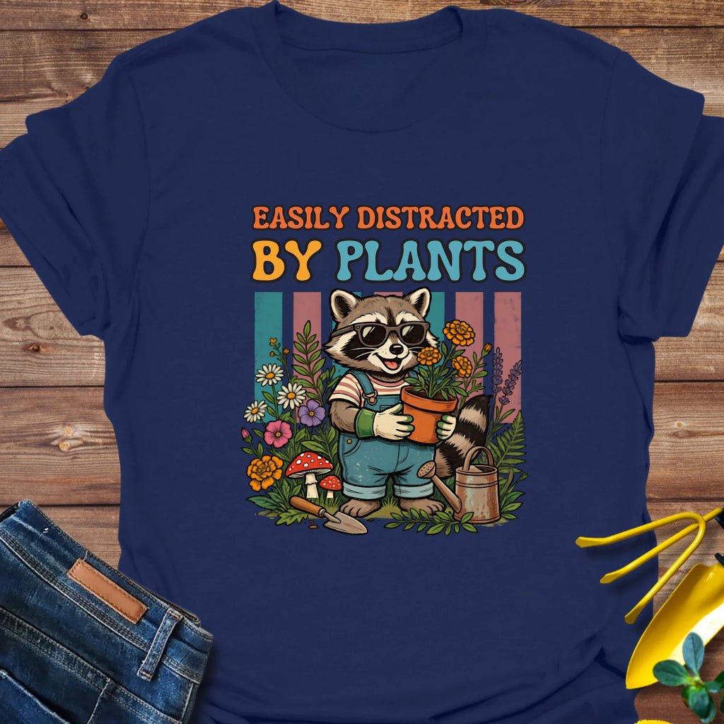Raccoon Distracted By Plants T-Shirt product image 5