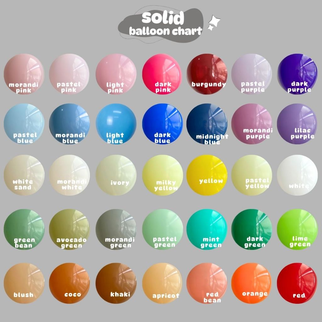 Pastel Balloon 12 inch 5 inch