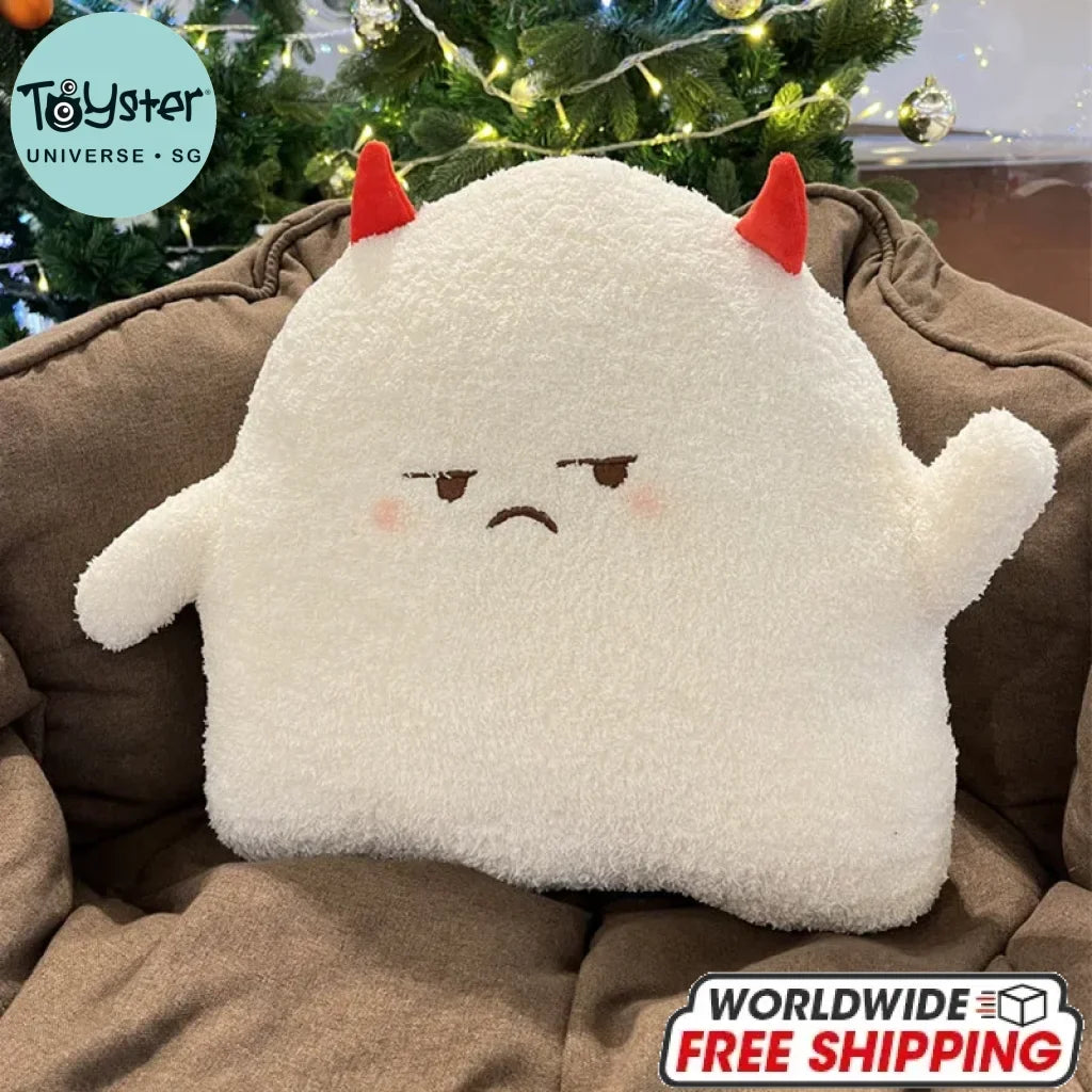 Soft Ghost Throw Pillow Plush Toy ANGRY